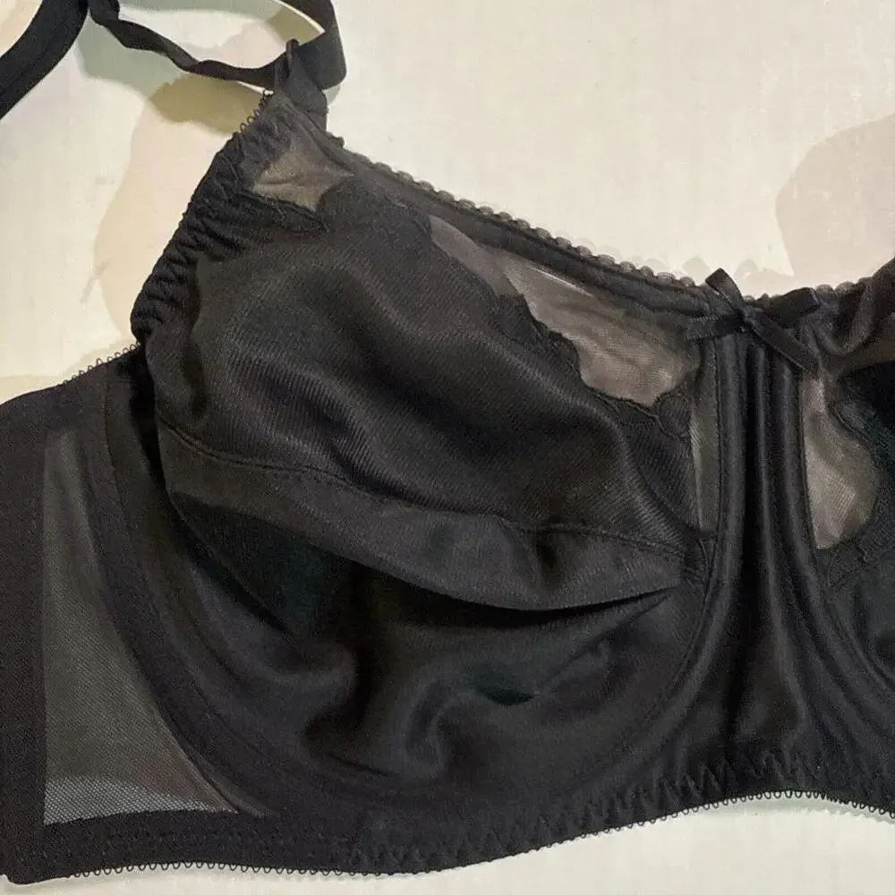 Bali 36DD Black Underwire Bra Flower Full Coverage Comfort Floral Lace NWT - Image 12