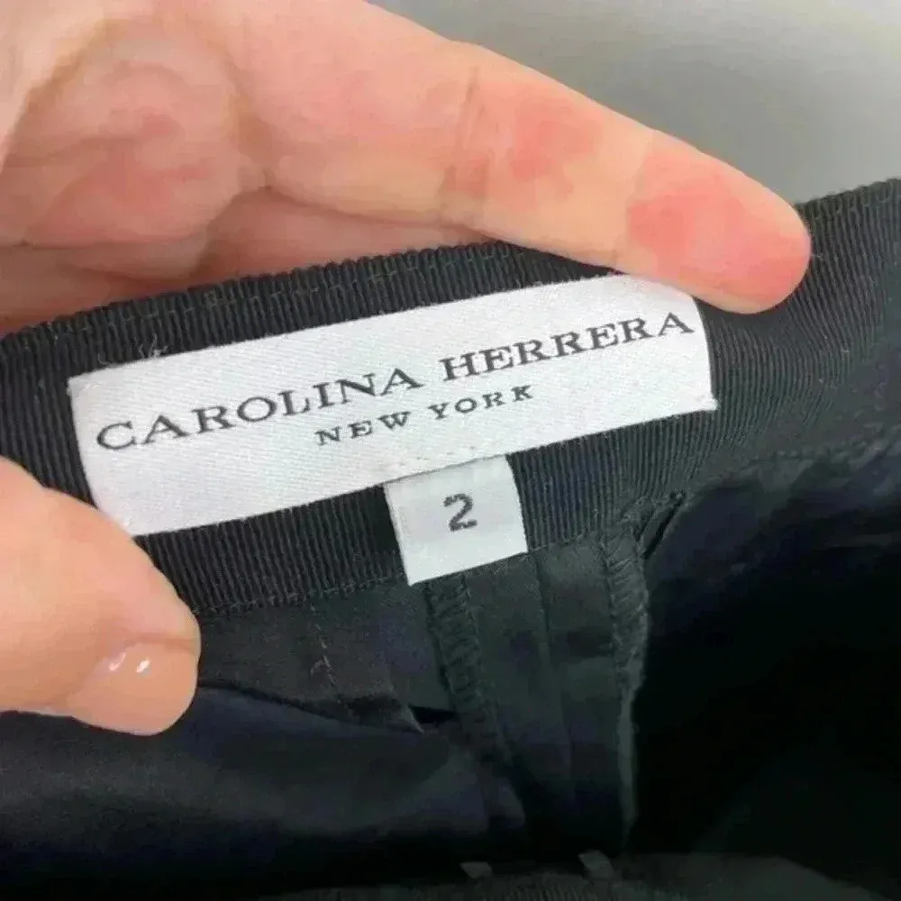 Carolina Herrera Black Straight‎ Leg Trouser Pant - Image 7