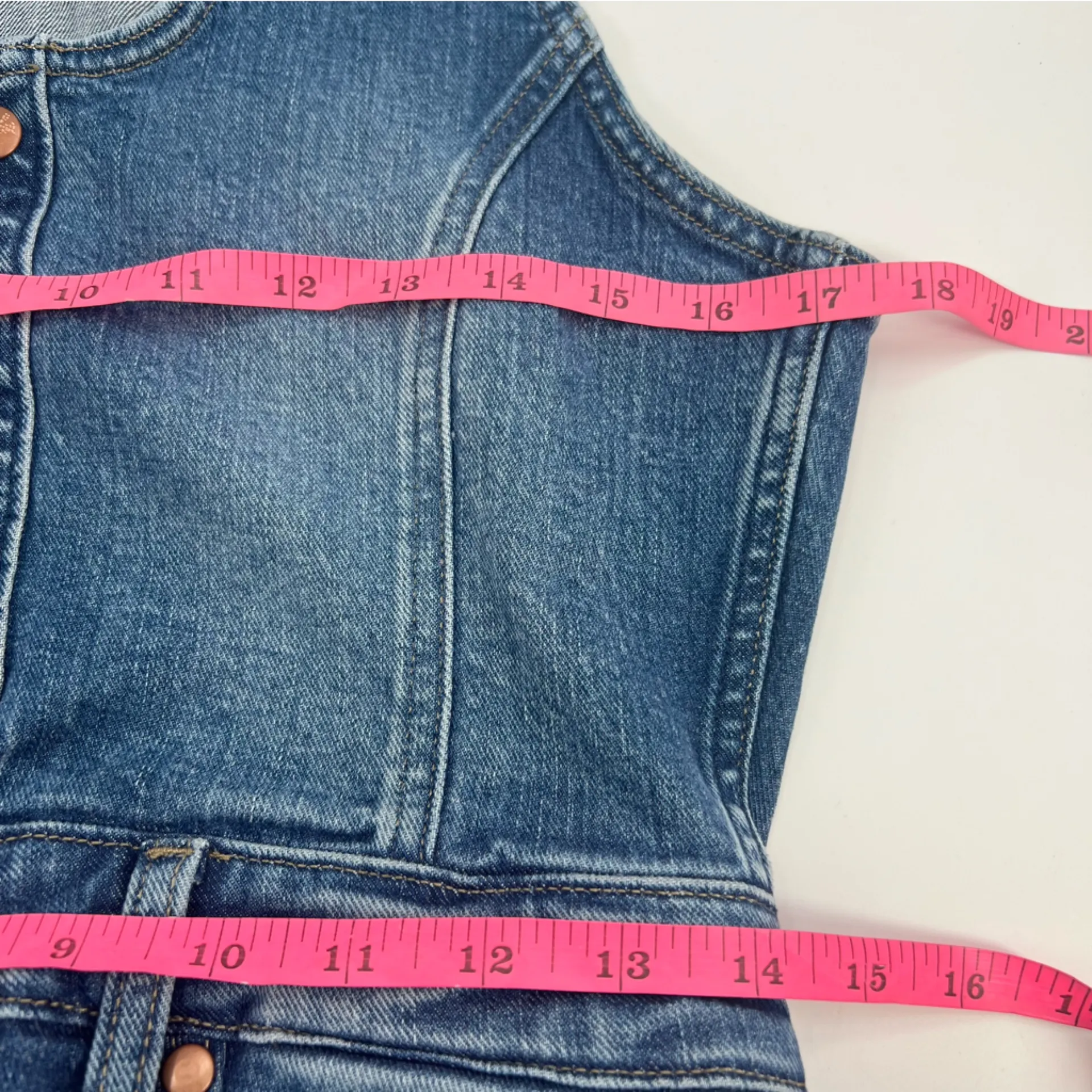 Wrangler The Denim Dress racerback buttons snap midi blue sz S - Image 5