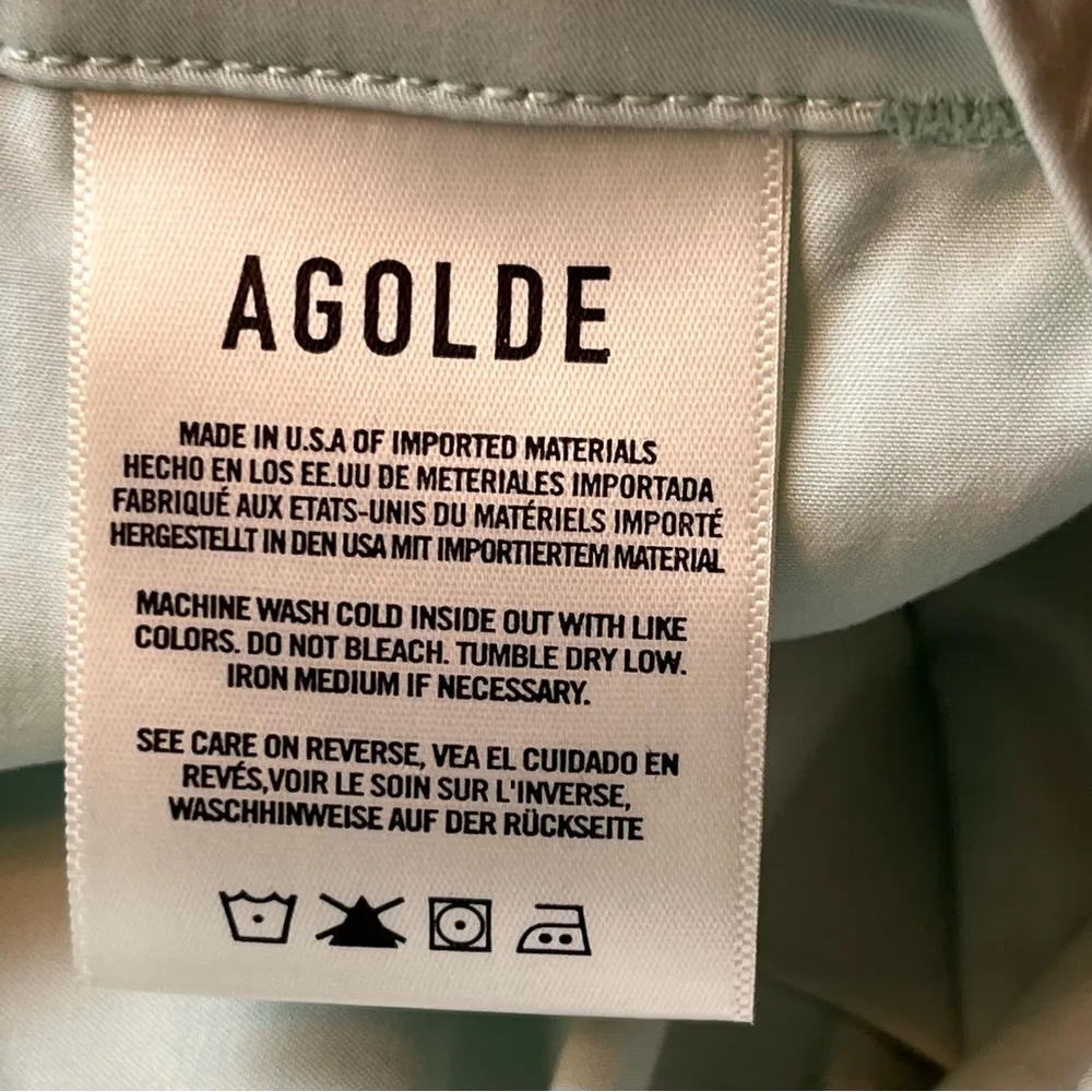 Agolde Ginerva Cargo Pant Mochi Light Blue Green Women Size Small *SURFACE FLAWS - Image 4