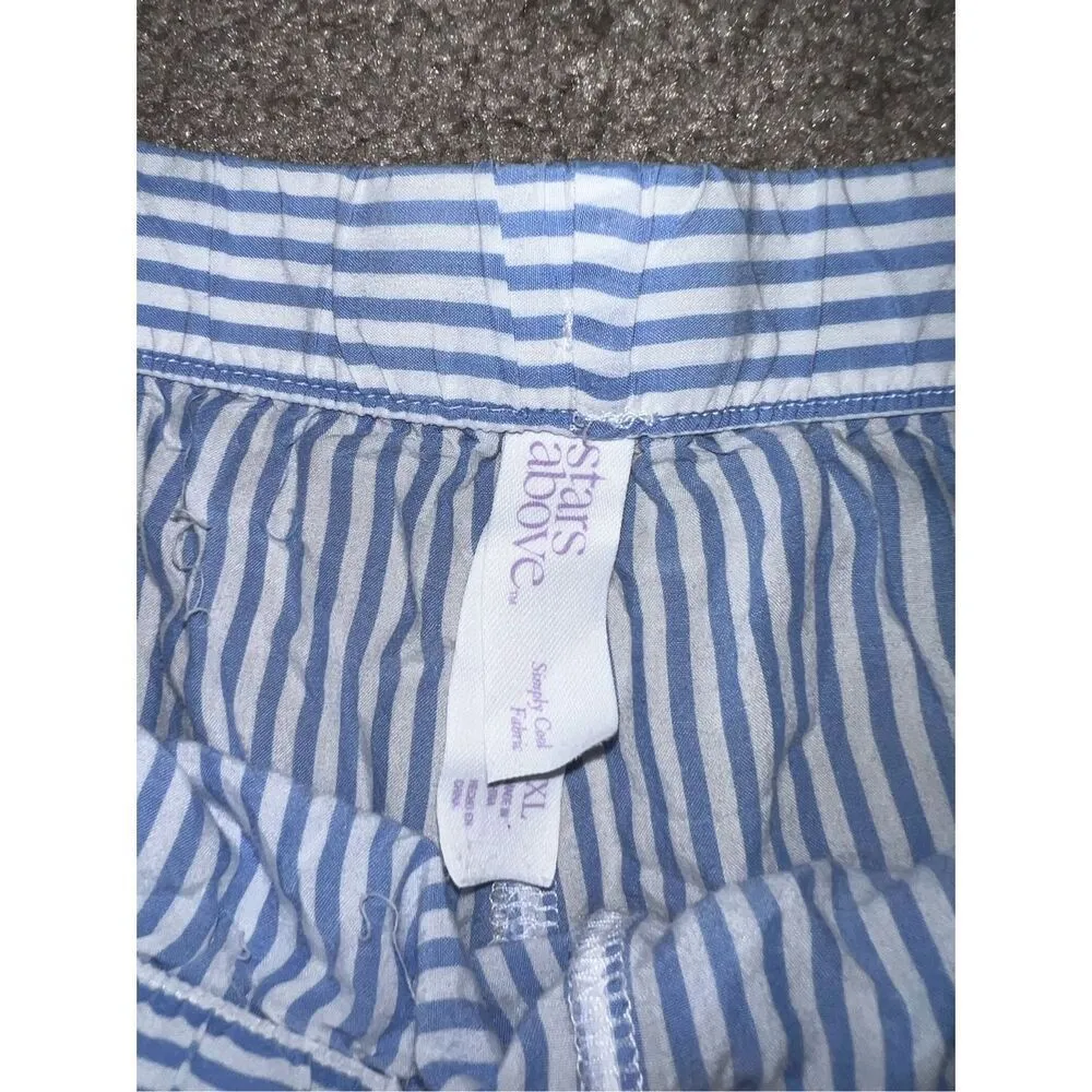 Women’s Blue & White Striped Shorts. Size XL - Image 4