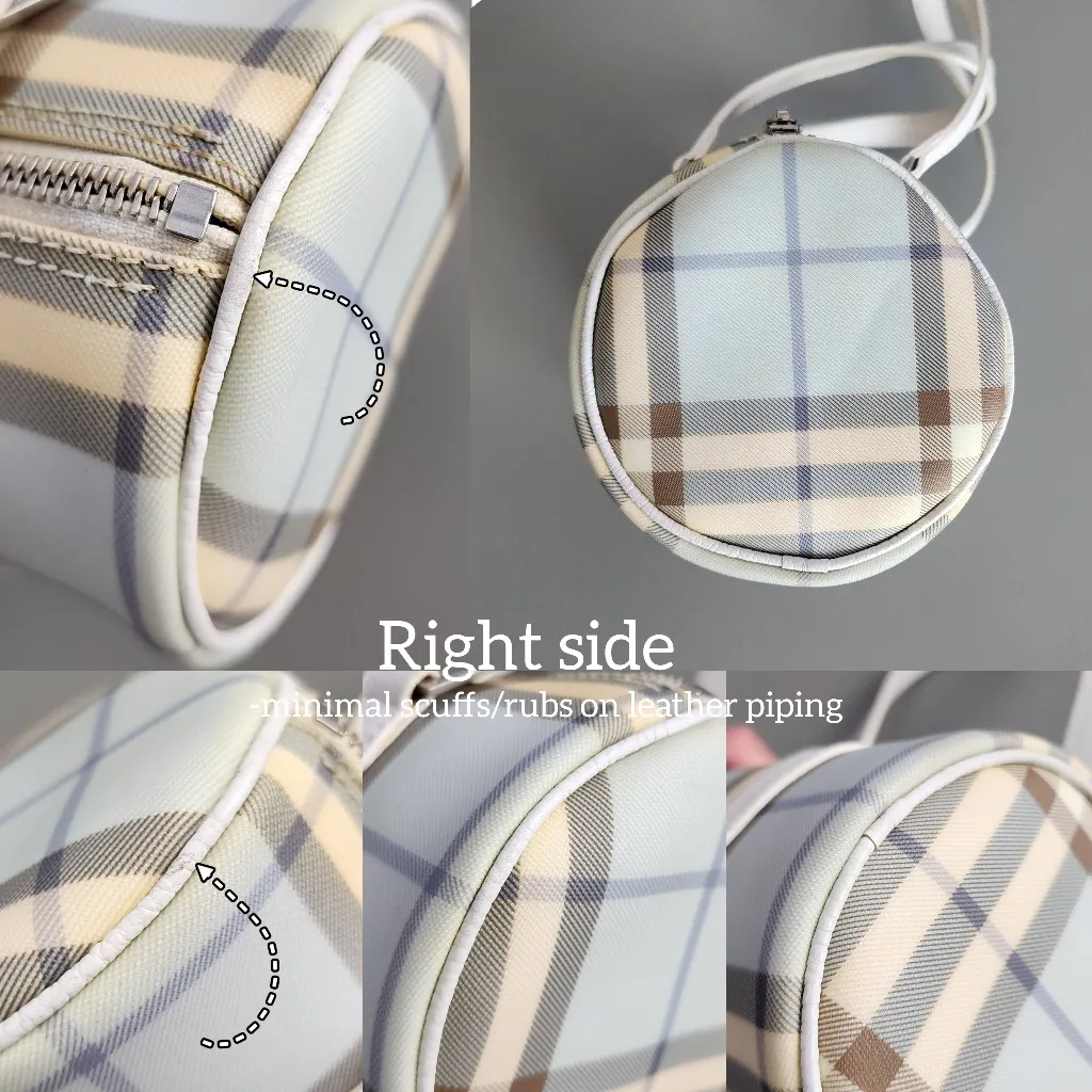 Burberry Cream and Brown Plaid Shoulder Bag - Image 5