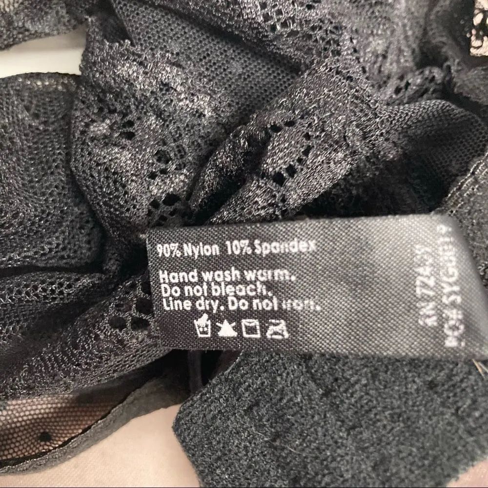 PURE BEAUTY By Rene’ Rofe’ Lingerie Style CAT305289 Black Size Large - Image 3