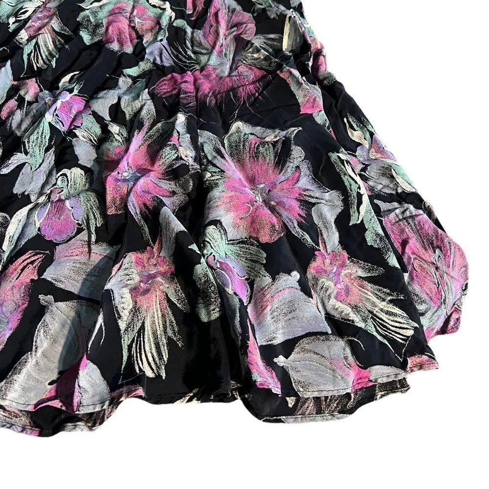 Anne Klein for New Concepts Long Floral Rayon Skirt size 10 - Image 4