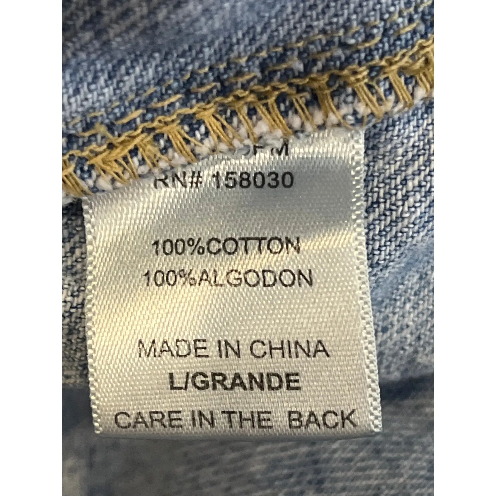 Love Tree Large‎ Paper Bag High Waist Cuffed Blue Jean Shorts - Image 4