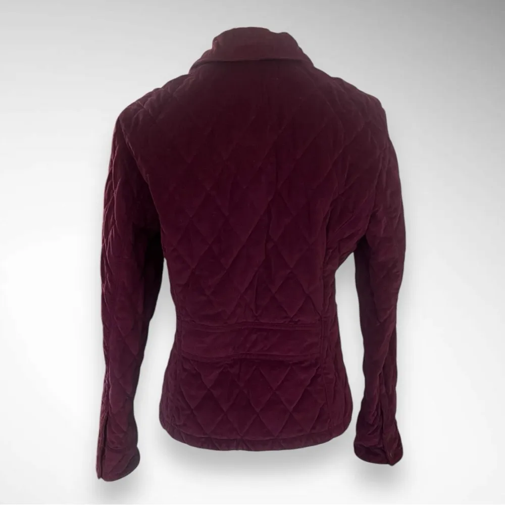 EDDIE‎ BAUER Women's Burgundy Corduroy Quilted Jacket Small | EUC - Image 6