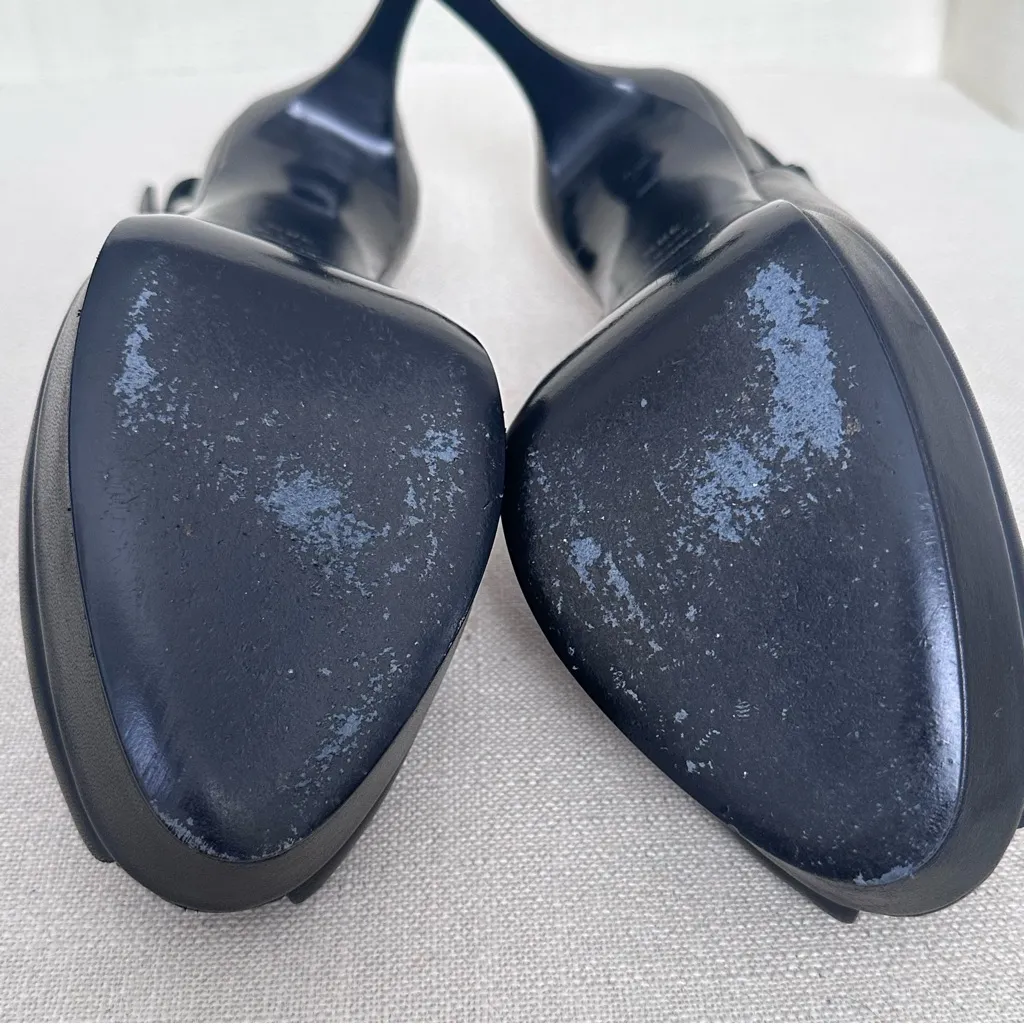 Vintage YSL Saint Laurent Janis Peep - Image 7