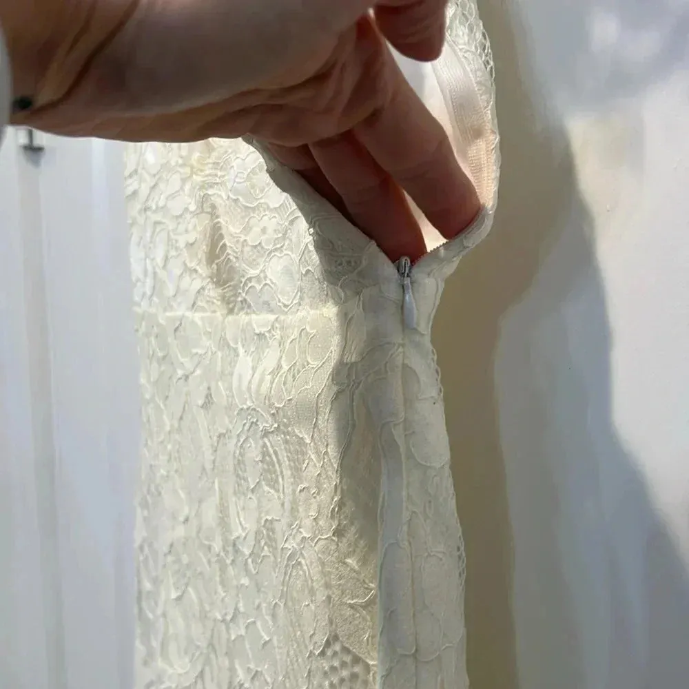 American Threads off white lace dress size small. - Image 10