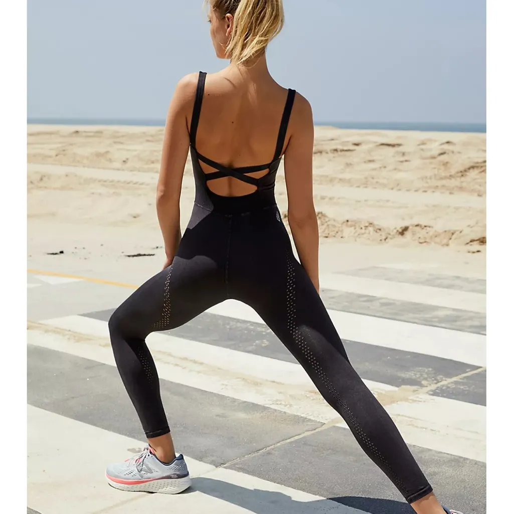 Free People Movement Good Karma Onesie Black XS/S - Image 2