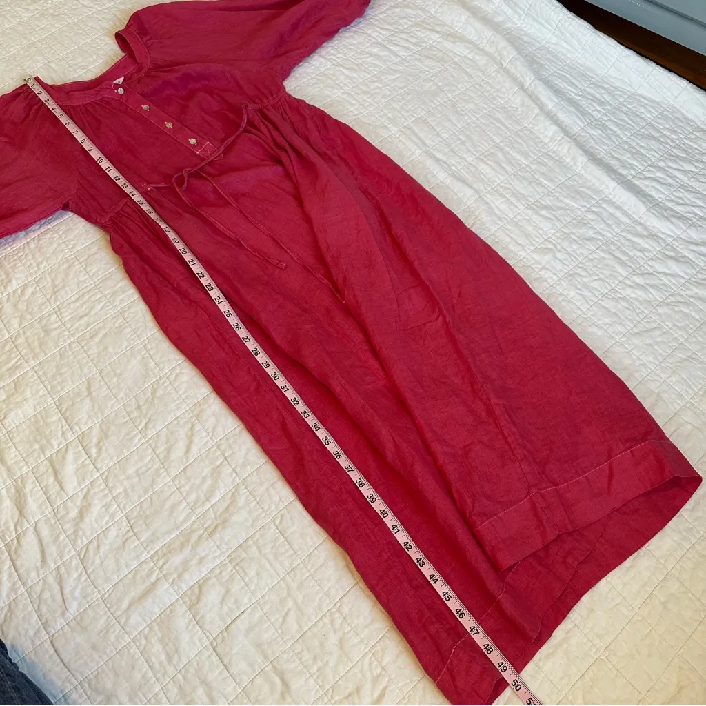 Zara ZW Collection Linen Tunic Dress Pink Small - Image 7