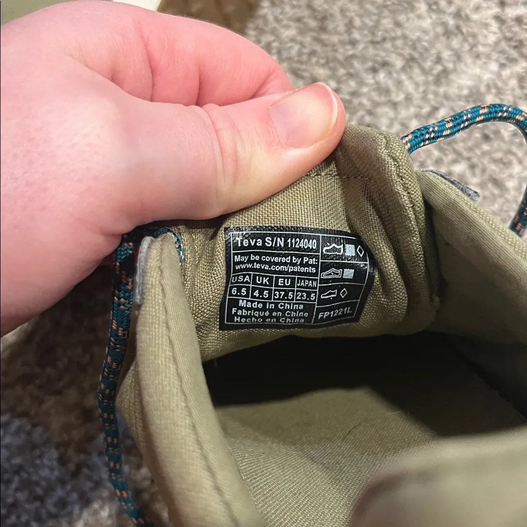 Teva Wyland Water Resistant Lightweight Trail SneakeR in Aloe Size 6.5 NWOB - Image 6