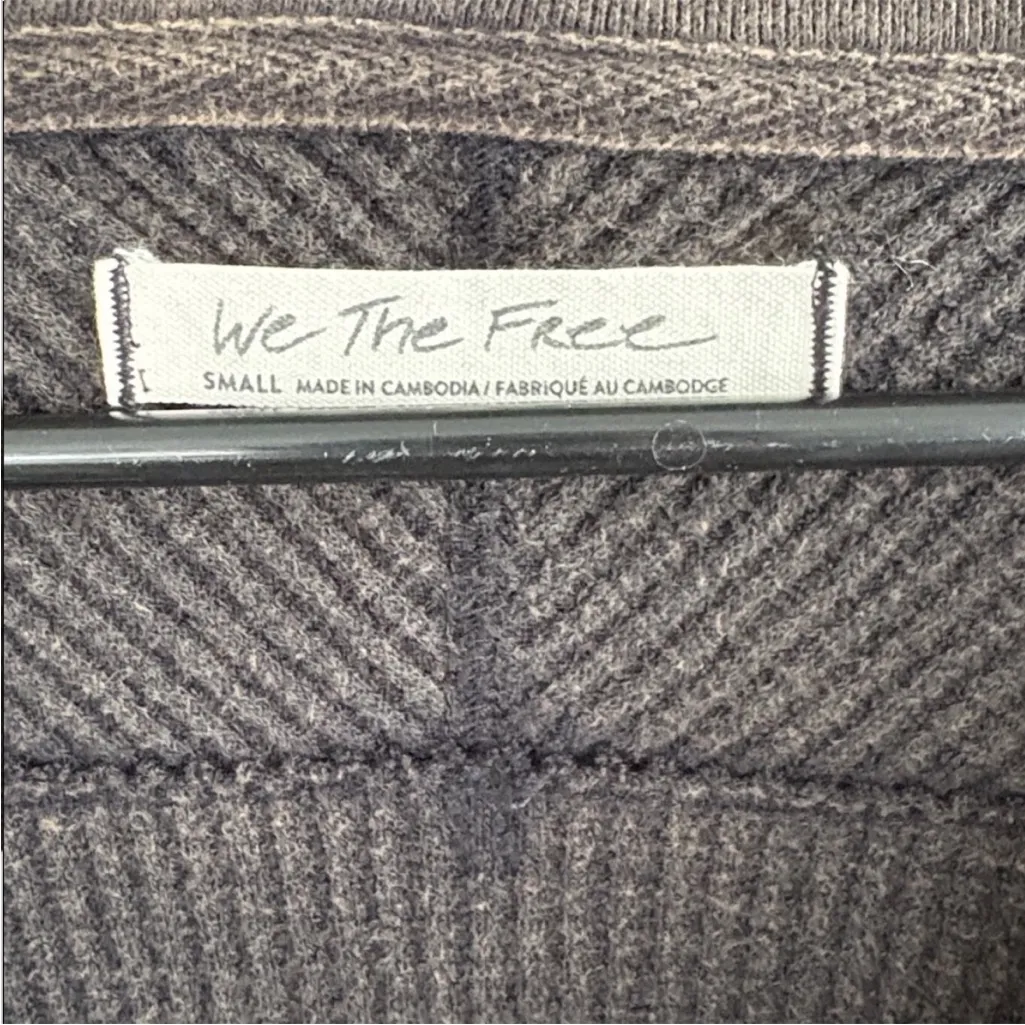 Like New Free People We The Free Monterey Thermal Top Mushroom Oversized Small - Image 6