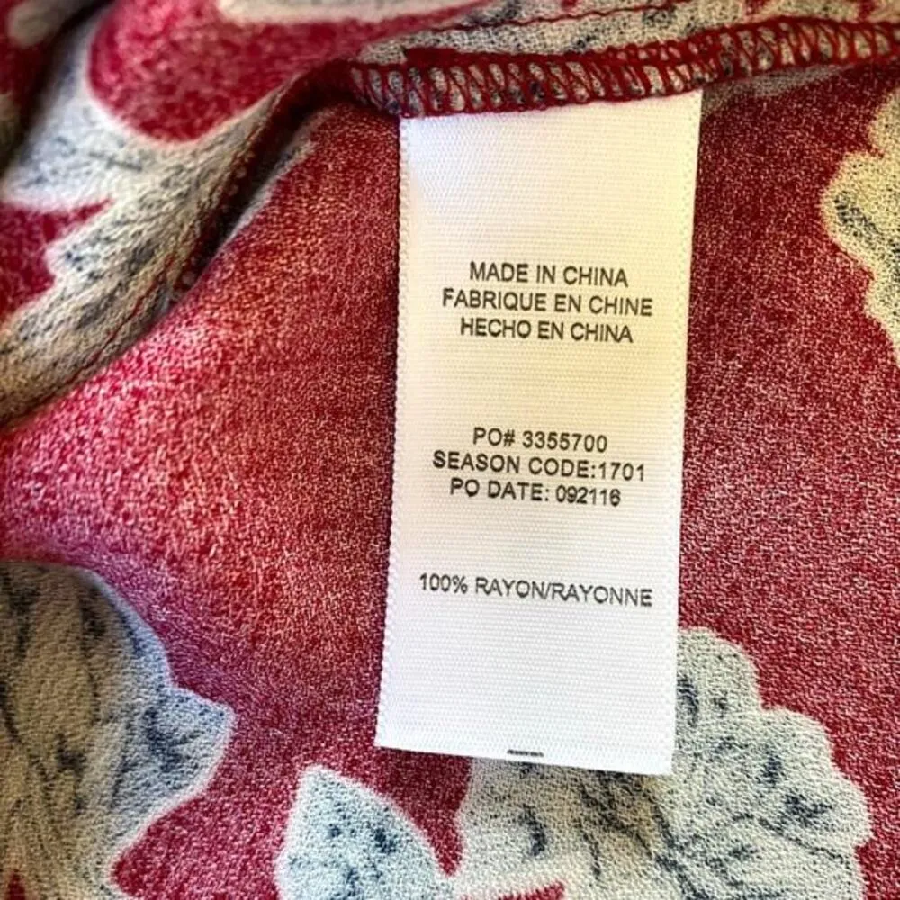 Revolve Splendid Off Shoulder Red/Blue Floral Top - XS‎ - Image 8