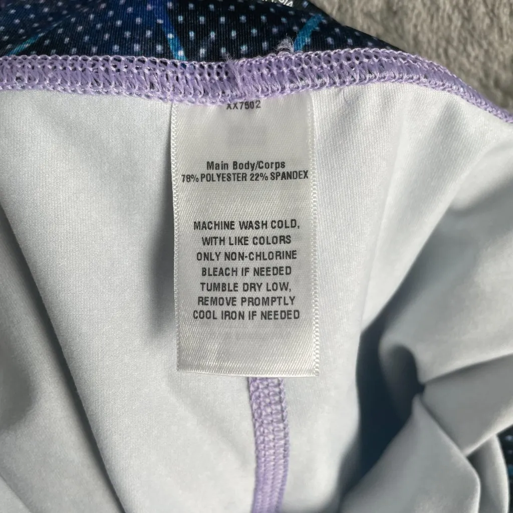 Z by Zella Geometric Galaxy Leggings Girl’s L Multicolor Nebula Print Y2K EUC - Image 7