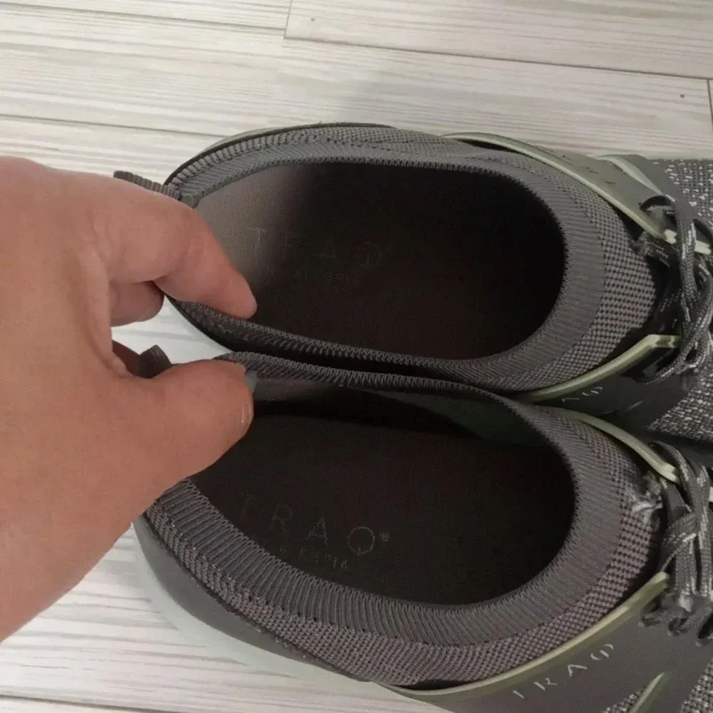 Traq by Alegria Qool sneaker gray walking trail shoes women's size 40 or US 9.5 Green - Image 5