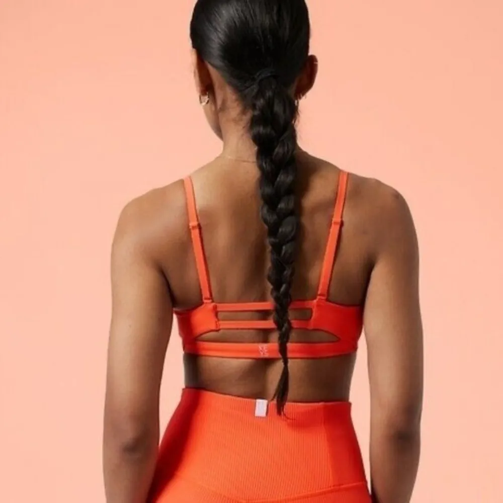 Athleta  x Alicia Keys Elation Athletic Sports Bra in Jewel Orange Size Medium - Image 2