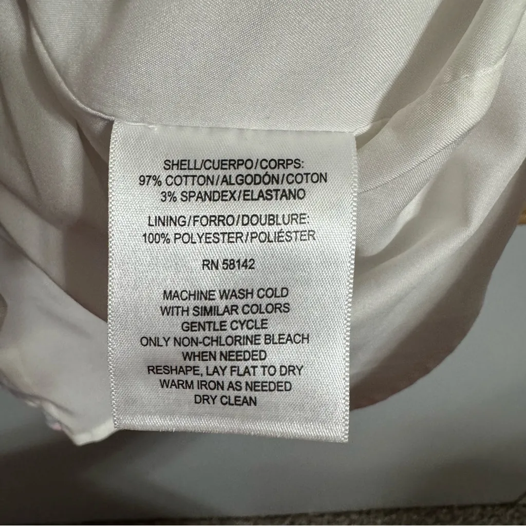 Maggy London Floral Pink and White Casual Cocktail Dress Size 4 - Image 4