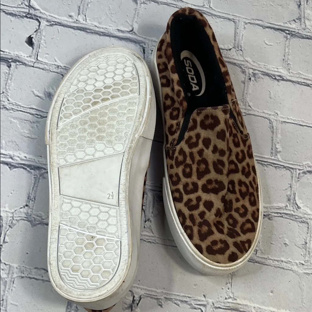 Soda Women's Brown Leopard Slip-On Sneakers - Image 2