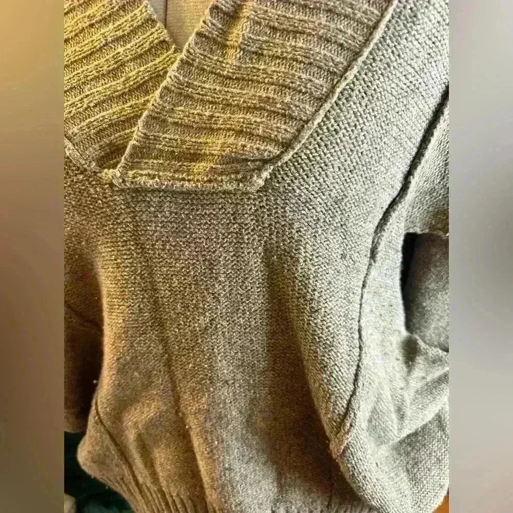 Anthropologie Kenji XS Oversized Shawl Collar Open Hem Cozy Wool Blend Sweater - Image 4