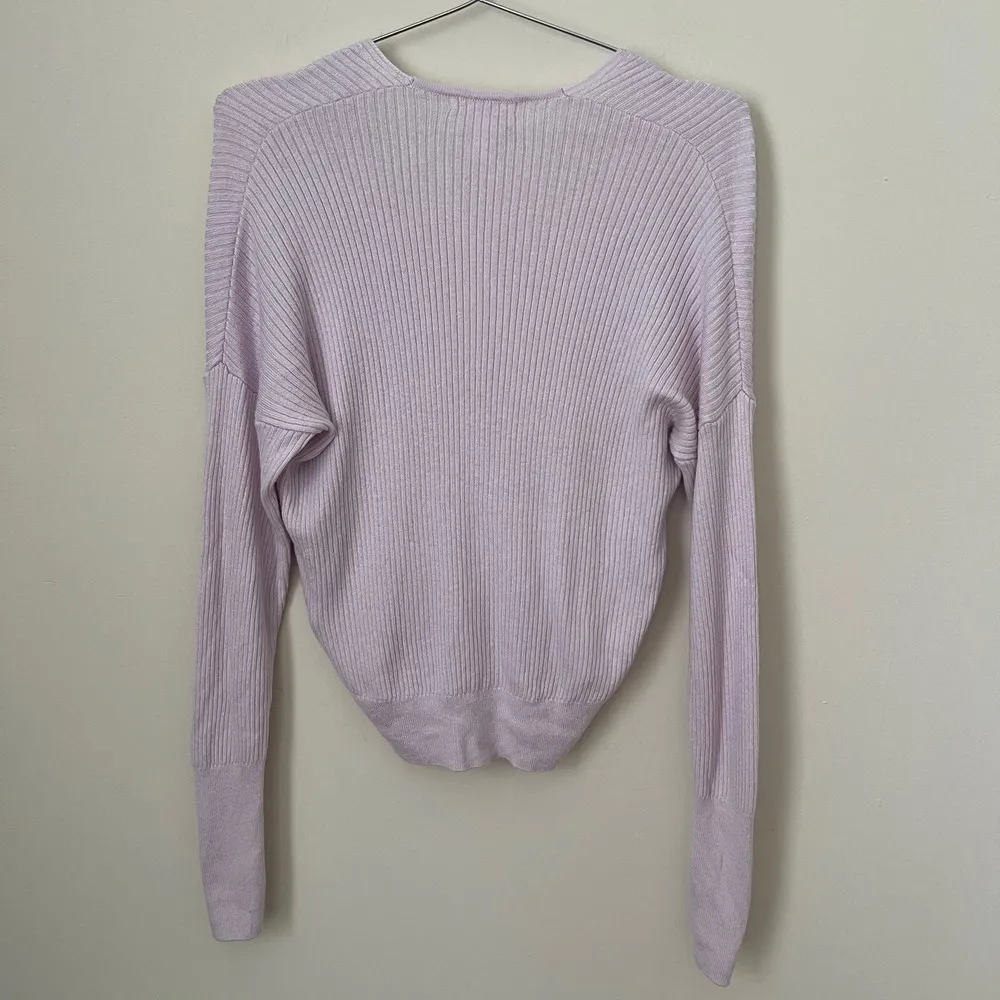 Leith Lavender Purple Wrap Front Pullover Sweater Size XS - Image 3