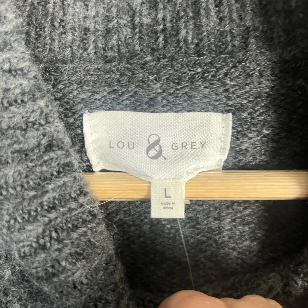 NWOT Lou & Grey LOFT Women's Gray Party Animal Sweater Size large - Image 3