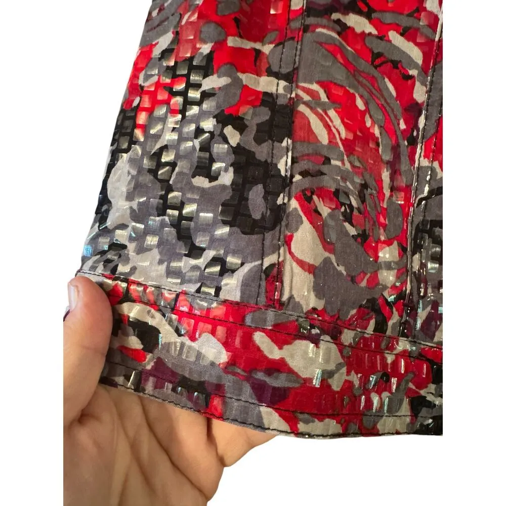 Hearts of palm sequin overlay boxy jacket 18 art to wear unique statement Red - Image 3