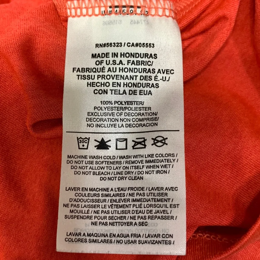 Nike Dri-fit Reddish Orange Tee Size Small - Image 7