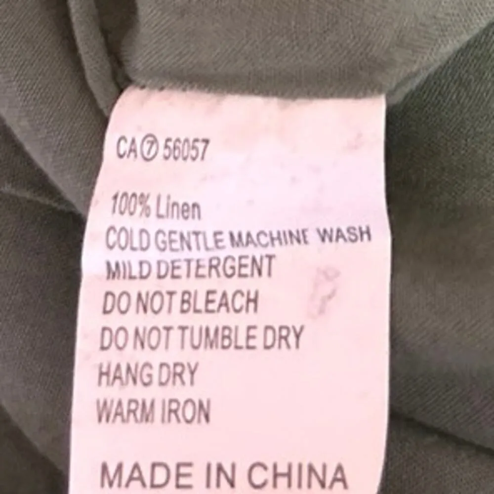 Princess Polly 100% Linen Women's Green Casual Mini A Line Wrap Skirt Skort Sz 6 - Image 5