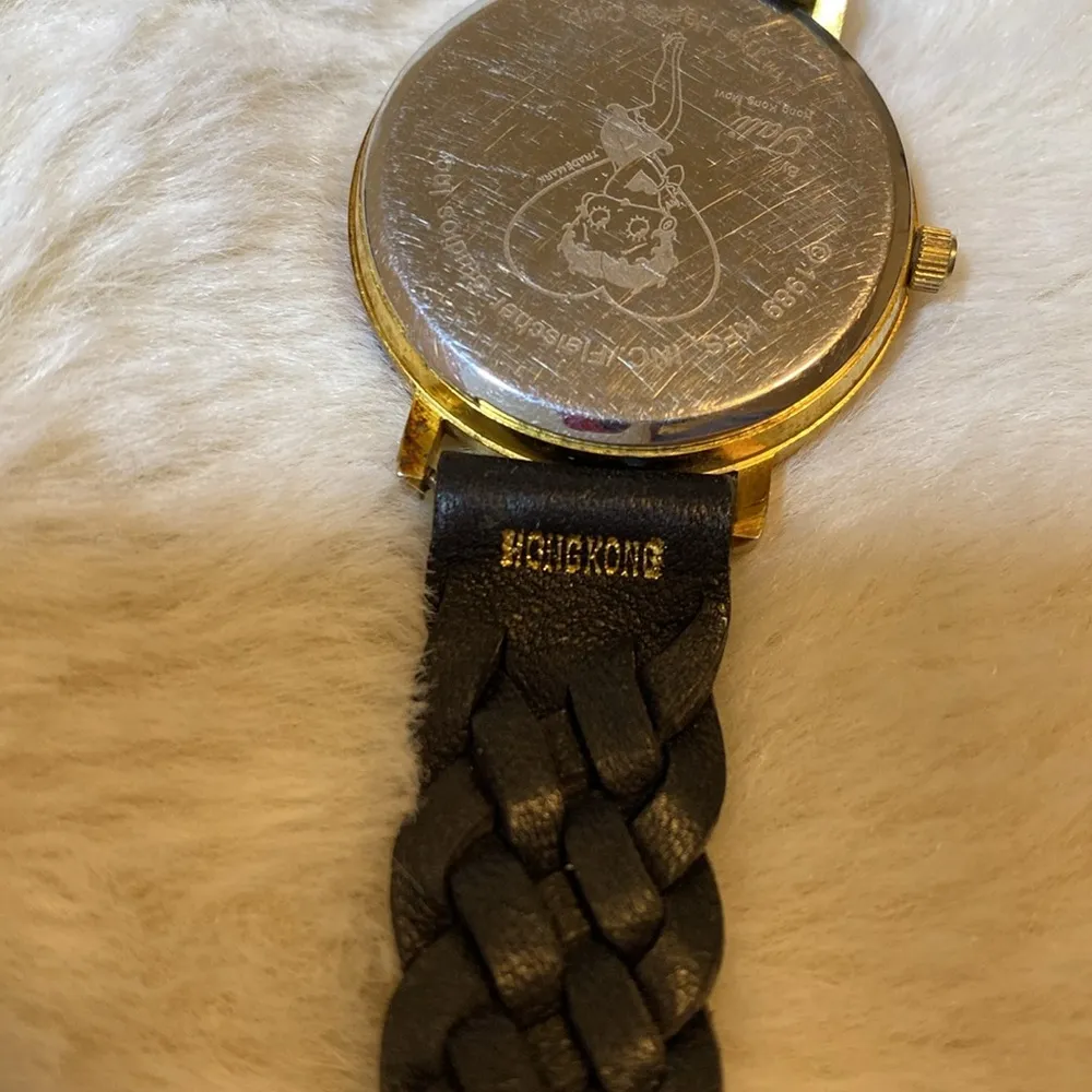 Speidel Betty Boop Watch 1993 Braided Leather Band Vintage Black - Image 7