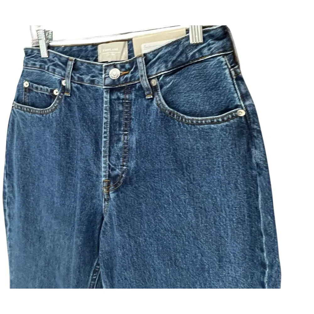 Everlane Curvy 90s Cheeky Jeans Womens 29 Blue Organic Cotton Straight Crop NEW - Image 3