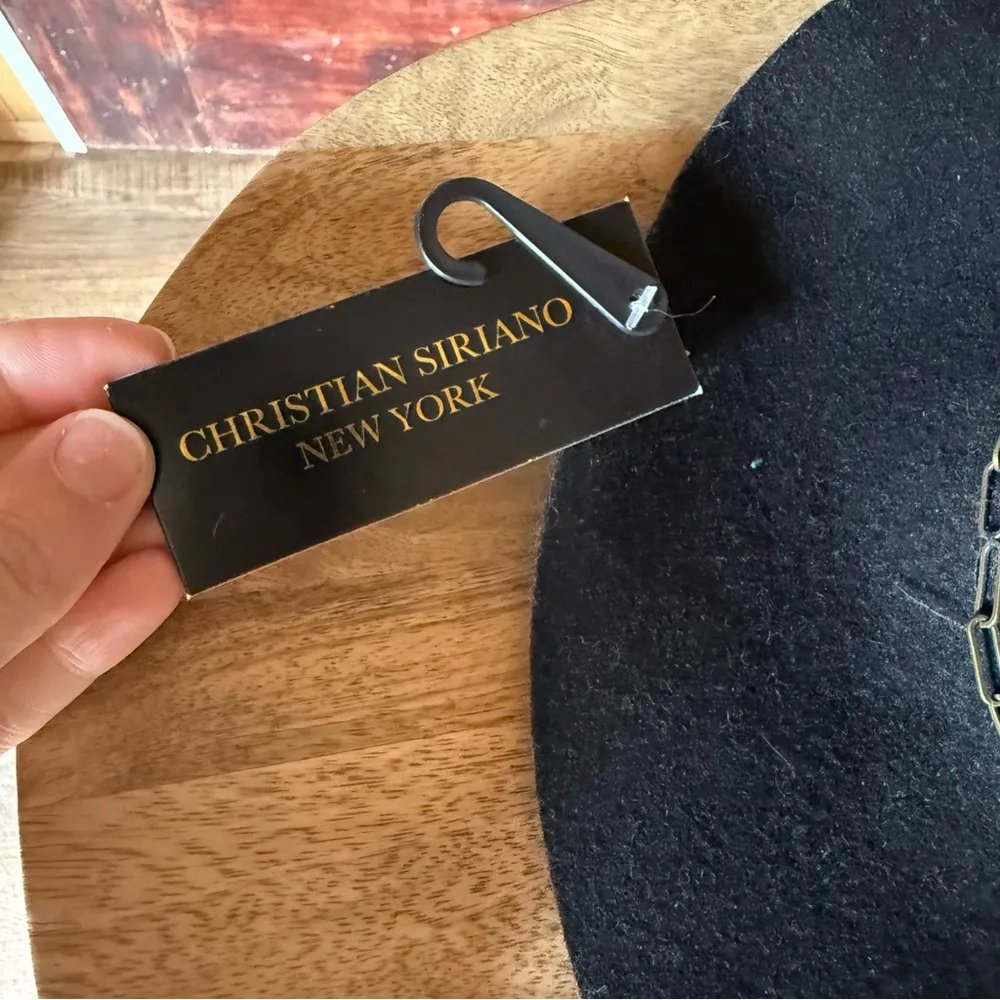 Christian Siriano New York Wool Felt Wide Brim Hat Black - Image 4