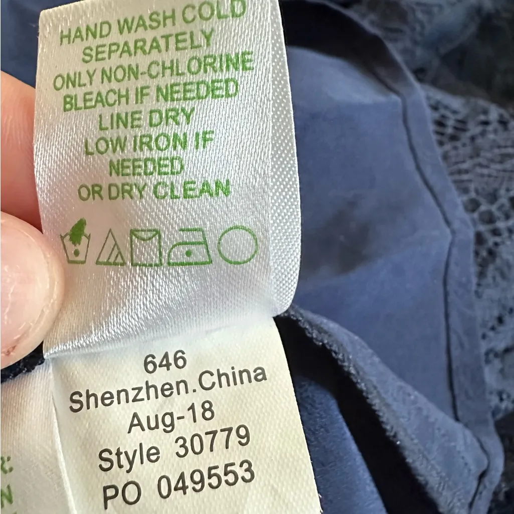 Lilly Pulitzer Jackelin Romper True Navy Fern Gallery Lace Size 10 style 30779 - Image 5