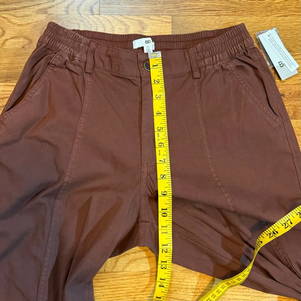 BP Women’s 25 Brown Retro Y2K Cargo Baggy Cotton Blend Wide Leg Trouser Work - Image 3