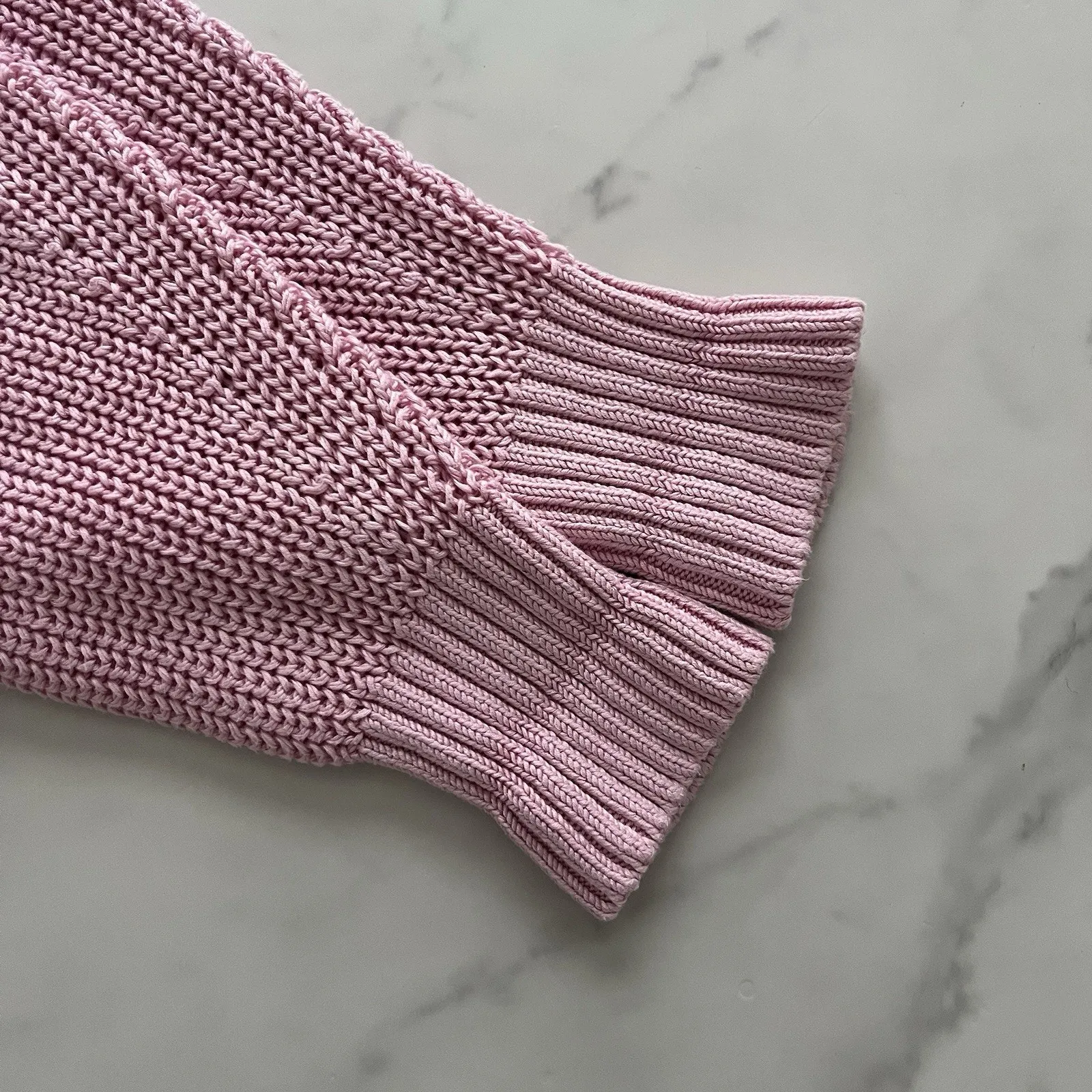 Banana Republic Janie cropped sweater pink spring lily size XL Cottage Core Chic - Image 8