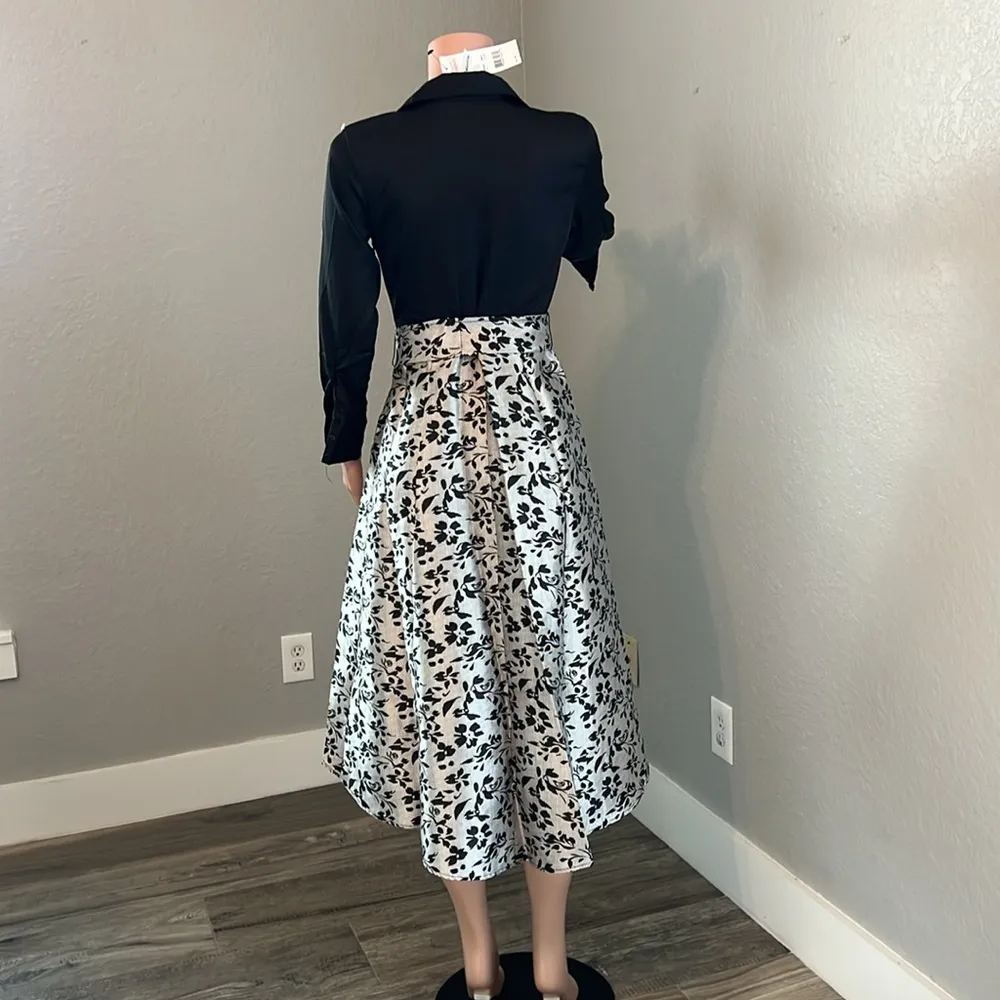 NY Collection Floral Red/Black High Low Semi Formal CASUAL Dress Size PS NWT #56 - Image 10