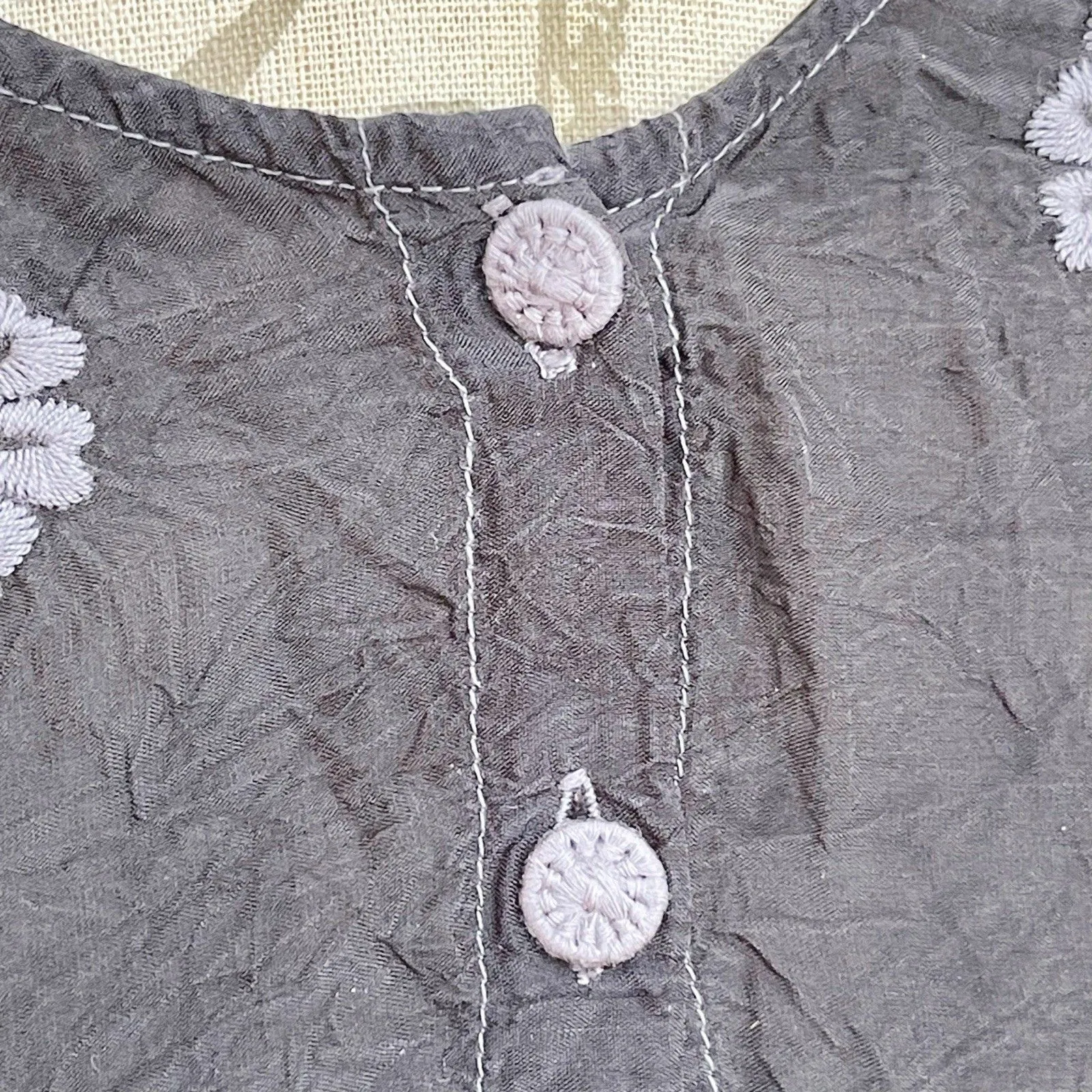 Johnny Was Womens Blouse XS Boho Bohemian  Embroidered Festival Music Concert - Image 9