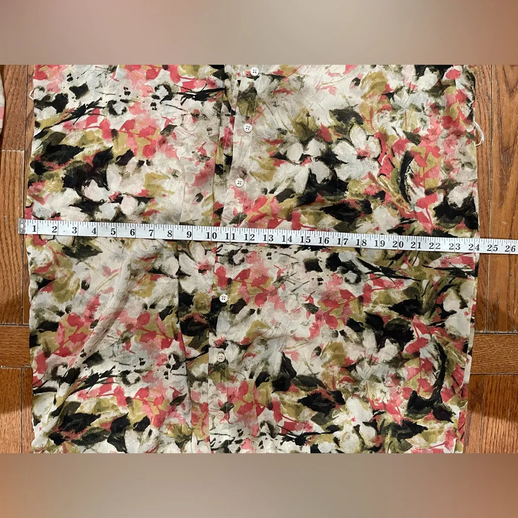 Mlle Gabrielle Floral Top - Red, Black, Gold - Image 6