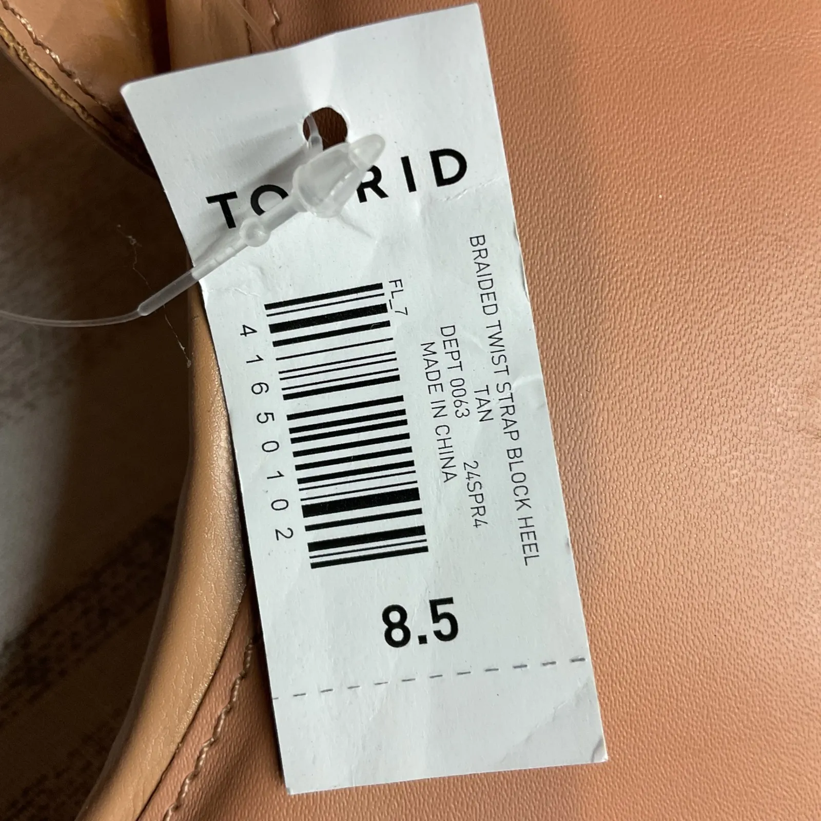 Torrid Braided Twist Strap Block Heel Sandals Tan Size 8.5 Ankle Strap‎ - Image 11