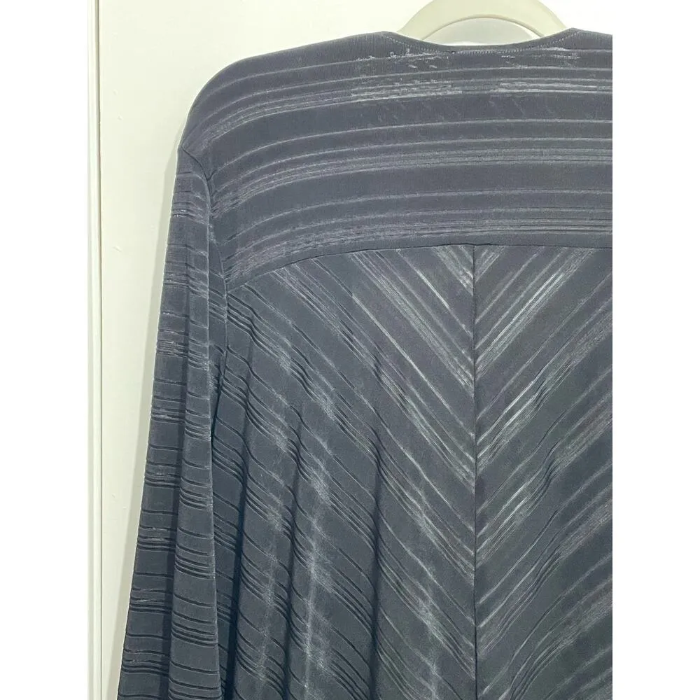 Chico's Travelers Cardigan XL Black Slinky Mesh Whimsigoth Office Stevie Nicks - Image 5