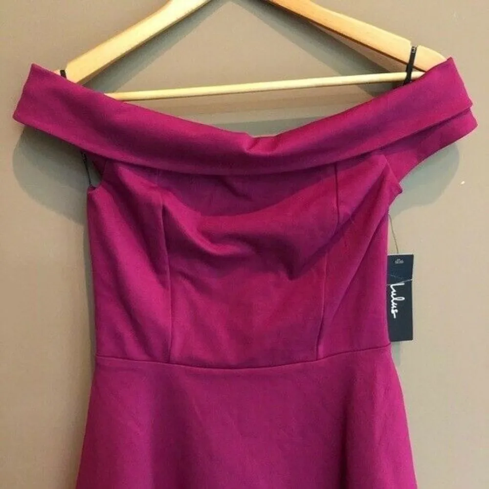 NWT Lulu’s Season Of Fun Off the Shoulder‎ Skater Dress Small Fit & Flare - Image 4