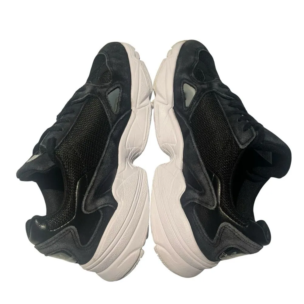 Adidas Falcon Shoes Womens Size 7us Black Athletic Running Sneakers - Image 5