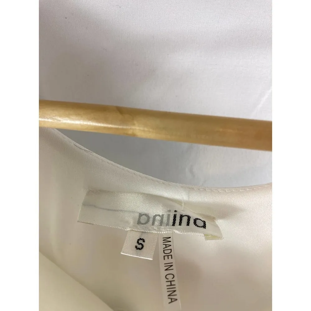 NWT INA Striped Bottom Sleeveless Fit and Flare Dress Small - Image 2