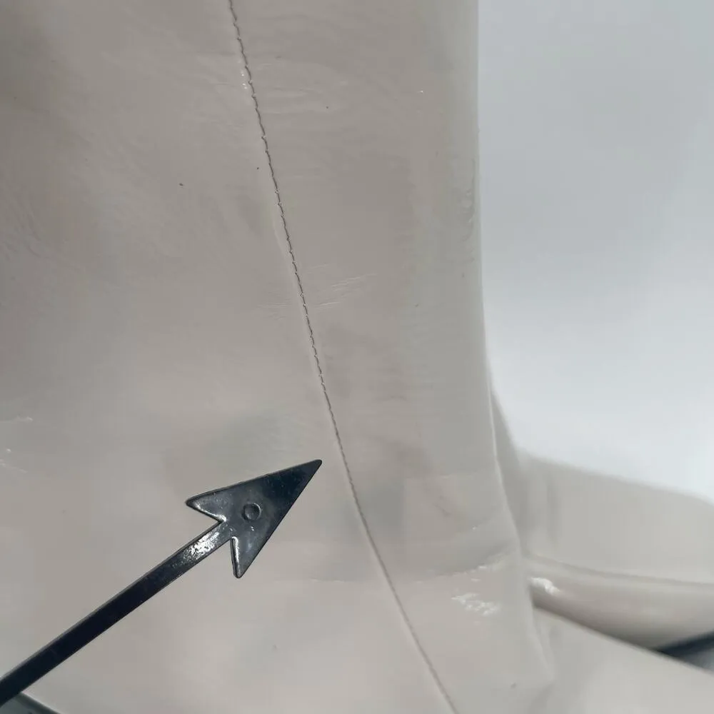 Princess Polly Boots SZ 8 Kia Kiaya Ankle Cream *FLAWS* Bootie Zipper Heel NWOT - Image 2