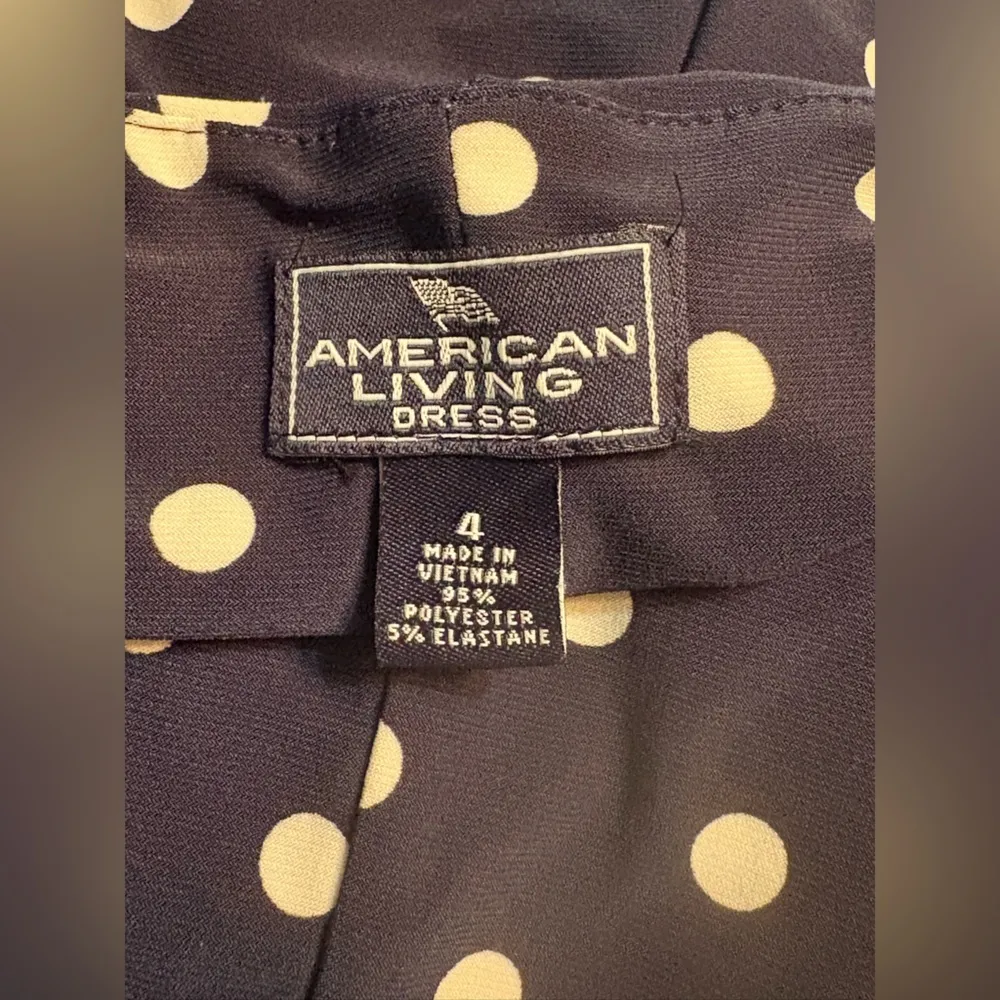 American Living Blue Ruched Wrap Midi Dress - Image 6