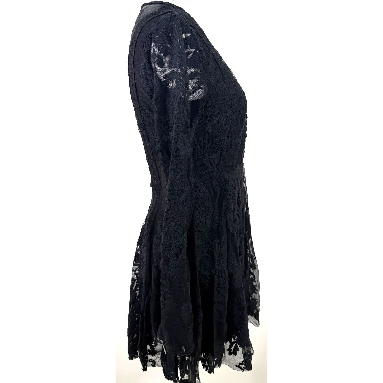 Free People Reign Over Me Lace Long Sleeve Dress Size 0 - Image 7