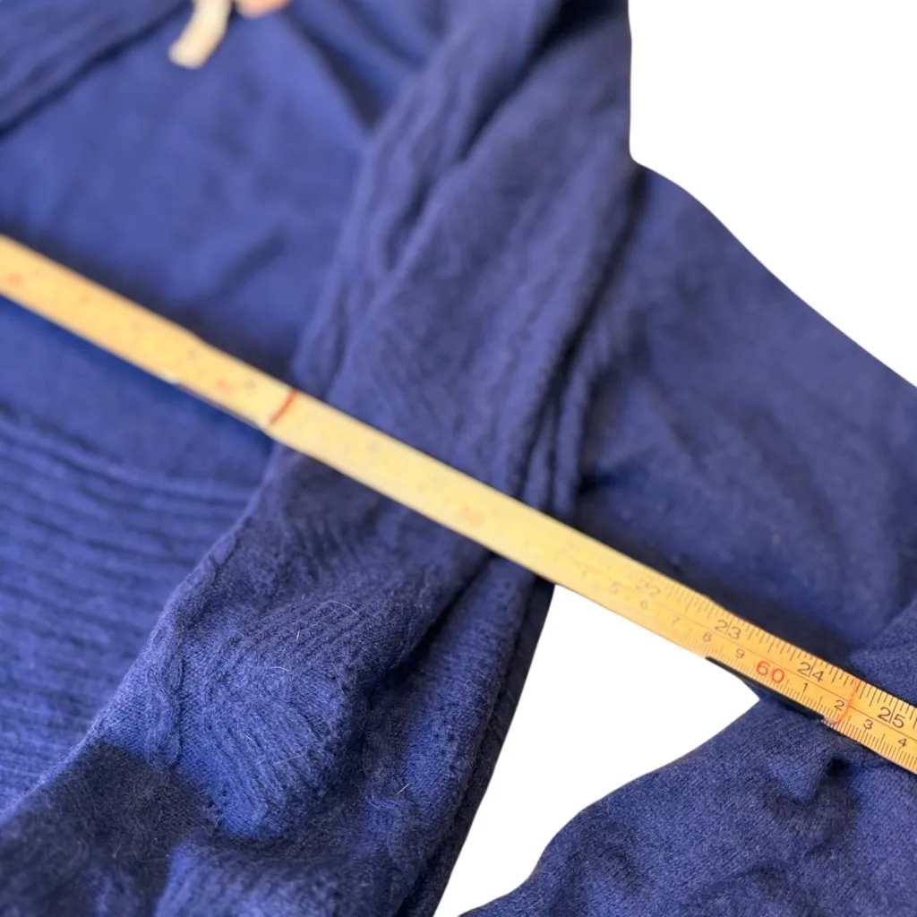 Halogen 100% Cashmere Royal Blue Open Front Cardigan Shrug Size L - Image 7