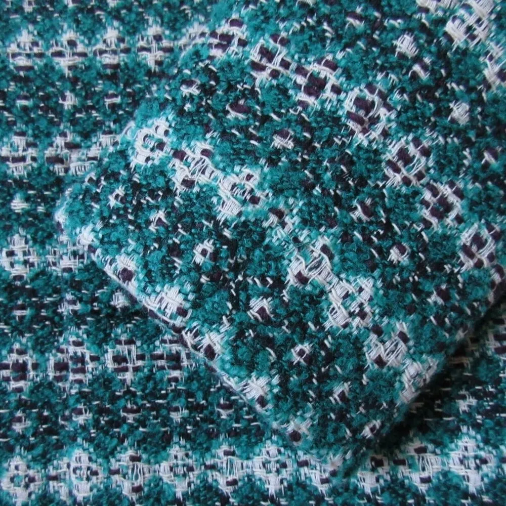 NWT J.Crew Boyfriend Blazer in Neon Emerald Violet Italian Jacquard Wool 4 - Image 5