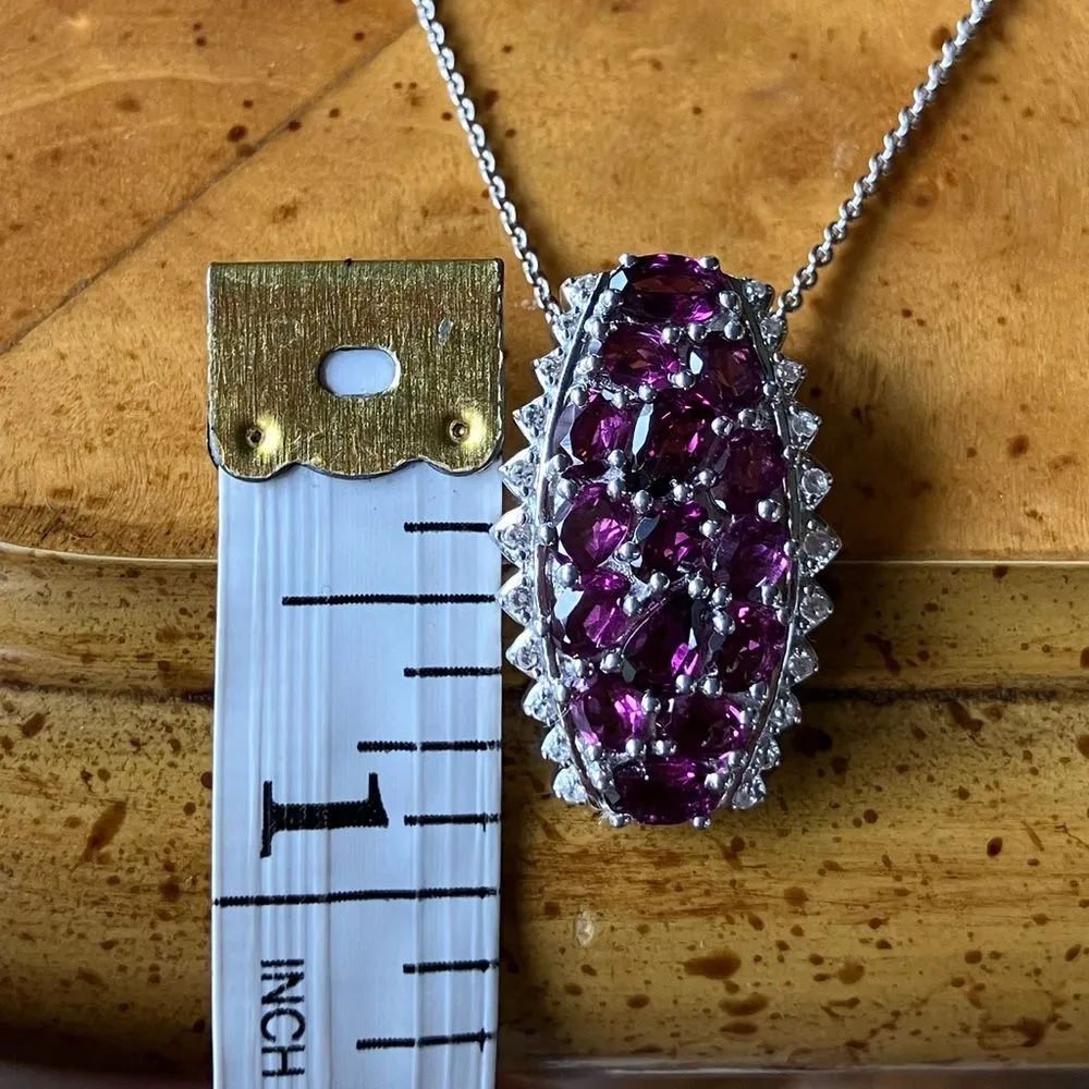 Natural Ember Garnet Sterling Silver Necklace - Image 3