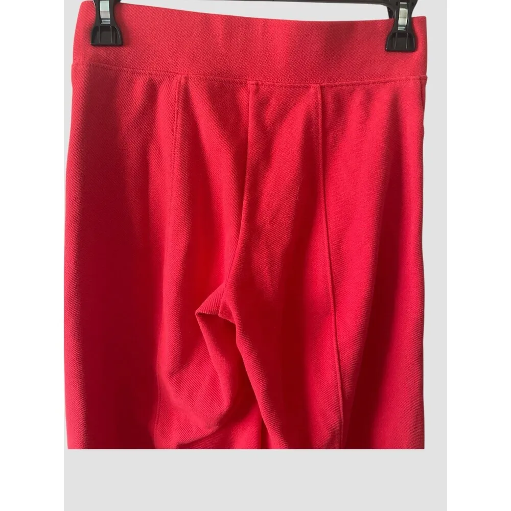Old Navy Stevie High Rise Wide Leg Pants Ankle Elastic Waist Pockets Small Red - Image 6