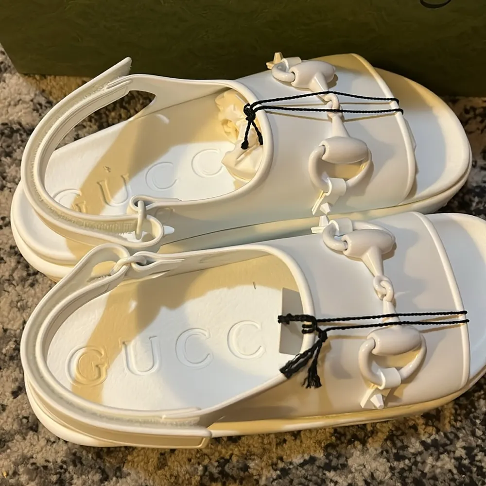 Gucci Horsebit Flatform Sandal White size 40 - Image 5
